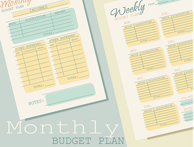 Monthly budget plan app branding design icon illustration logo vector