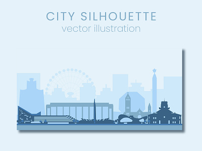 city ​​silhouette app branding design icon illustration logo ui ux vector