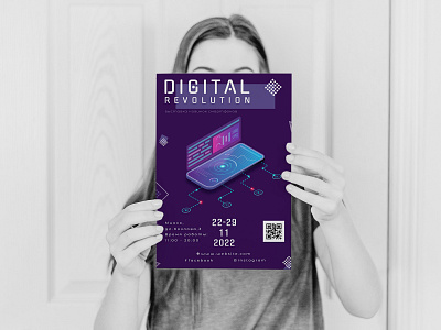 Flyer for the exhibition of new smartphones app branding design icon illustration logo typography ui ux vector