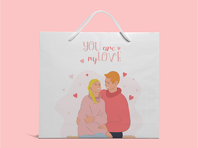 Illustration for gift wrapping Holiday "Valentine's Day" app branding design icon illustration logo typography ui vector