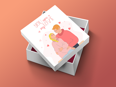 Illustration for gift wrapping Holiday "Valentine's Day" app branding design icon illustration logo typography ux vector