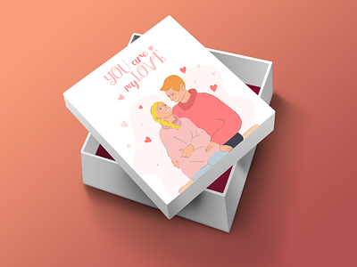 Illustration for gift wrapping
Holiday "Valentine's Day"