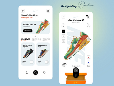 Nike E-commerce App adobexd android app appdesign branding dailyui design dribbblers e commerce gfxmob graphic design graphicdesignui ios ios app design sneakers ui uidesign userexperience userinterface