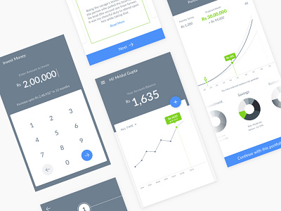 Wealth building app Hi-fidelity Wireframes data dribbble fintech money ux visualization wealth wireframe