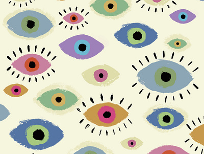 Eyes without a face cover design drawing eyes illustration pattern