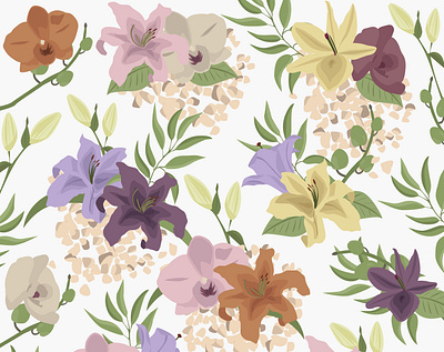 Peruvian flover pattern design floral flower flower illustration flowershop illustration illustrator pattern peru peruvian