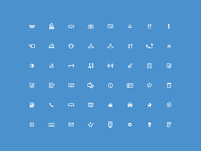 EasyDay — Icons Set black creative contact delivery glyphs icon icons mail outline phone retina service vector