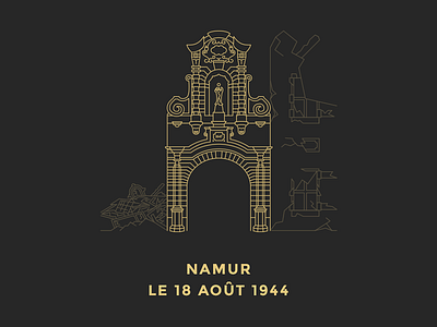 Namur, le 18 août 1944 — Outline Illustration