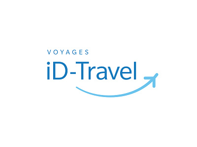 iD-Travel agency belgium blue brand branding cyan logo plane smile swoosh travel typography