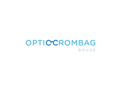 Optic Crombag belgium blue brand branding glasses ligature logo optic optic crombag optician spectacles typography