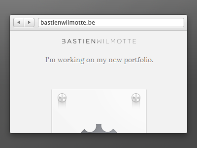 Portfolio online soon! badge bouton browser design dribbble gear grey landing page mail miekd portfolio soon twitter ui