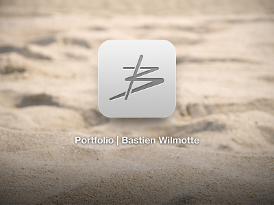 My portfolio | App Icon app design gradient grey icon ipad iphone logo pixel portfolio retina rounded springboard ui