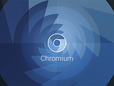 Chromium Comp. blue browser chrome chromium fold logo pattern poster radial