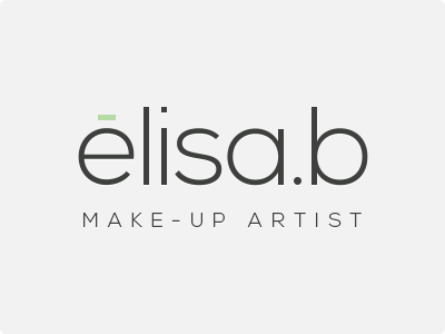 élisa.b - New Logo artist belgium branding clean design grey identity logo makeup minimal mint nexa portfolio typography