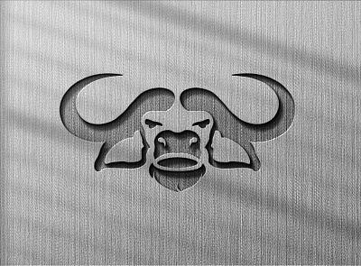 African Buffalo dailylogo design logo logodesign logodlc minimal vector