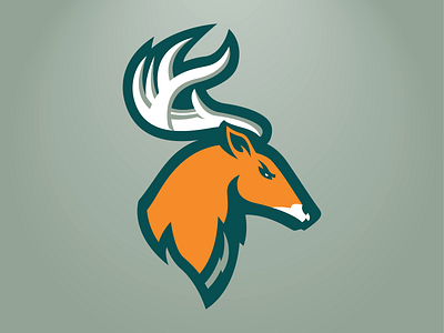 Portland Stags Primary Logo design logo portland sports branding stag