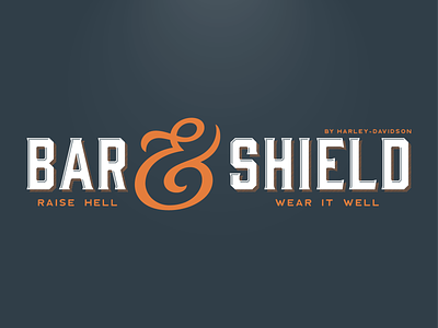 Bar & Shield ampersand branding grooming harley davidson logo mens