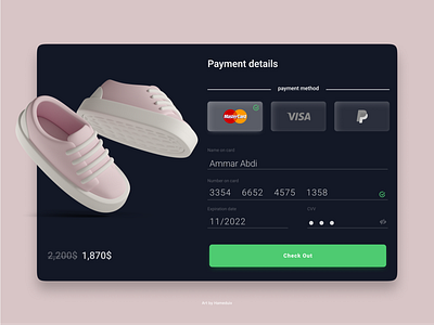 Daily UI challenge 002 - Credit Card Checkout branding checkout credit card design flat illustration mokup ui ui ux ux web design