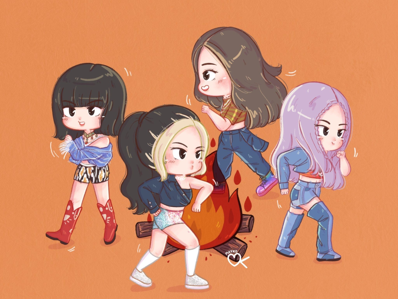 Drawing of my favorite girls (BLACKPINK) by 🍓ℳ𝒶𝓇𝒾𝒶𝒶ℒ𝓊𝒾𝓏𝒶𝒶🍓 on Dribbble
