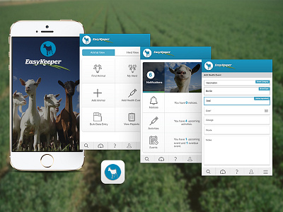 Easykeeper Screens animals app mobile responsive