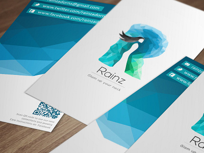 Rainz Business Card business card faceted rainz