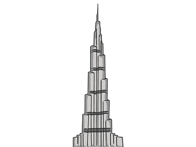 Burj Khalifa burj khalifa dubai ginja illustration