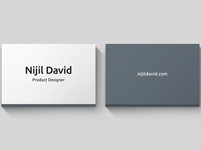 Minimal card business card. minimal card product designer