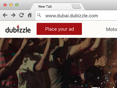 dubizzle homepage - initial designs