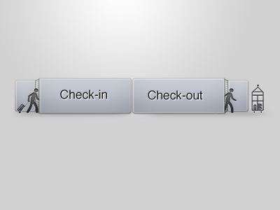 Check-in and Check-out button
