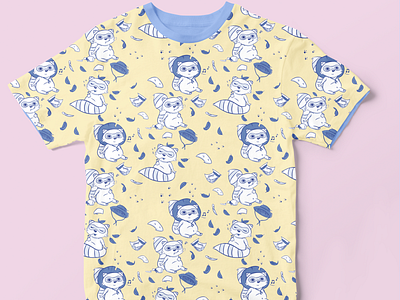 Tanukis T-Shirt cute animal fashion design illustration mockup stamps