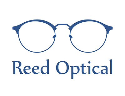 Reed Optical Logo branding design flat icon illustration illustrator logo minimal typography vector