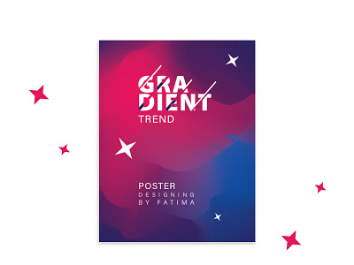 Simple Gradient Poster Design colours design gradient graphic design poster