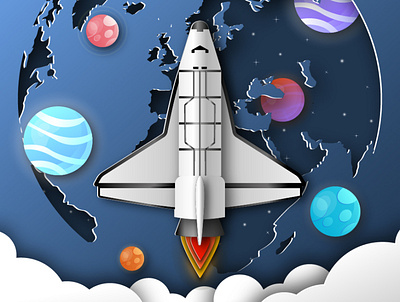 space illustration vector