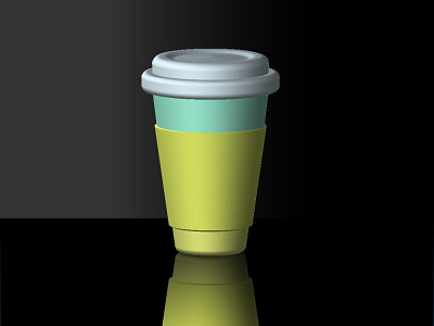 3d cup in Adobe Illustrator illustration vector