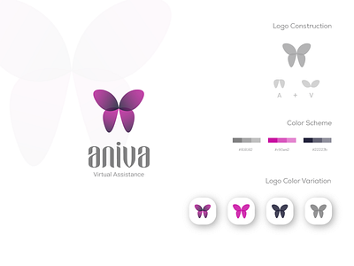 ANIVA LOGO corporate creative logo logo logo design minimal minimalist professional logo simple