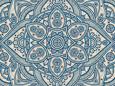 Mandala II illustration printmaking