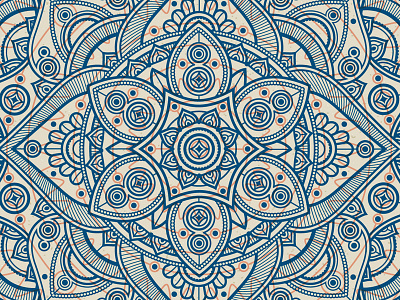 Mandala II illustration printmaking