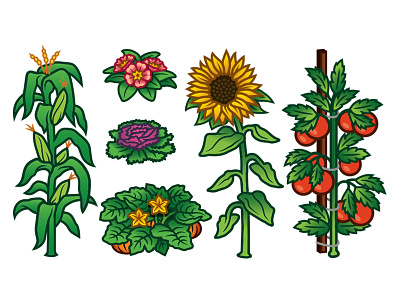 GRID Magazine Plants design farming illustration isometric plants