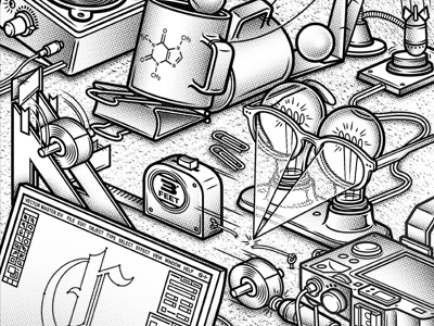 Rube Goldberg Process illustration