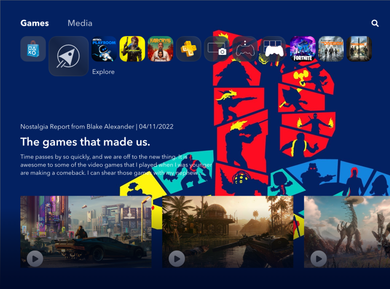 ps5 home screen for pc