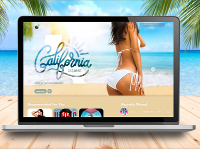 California Dreaming Playlist adobexd app california design graphic design music app playlist ui