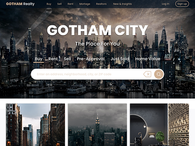 Gotham Realty Website Concept