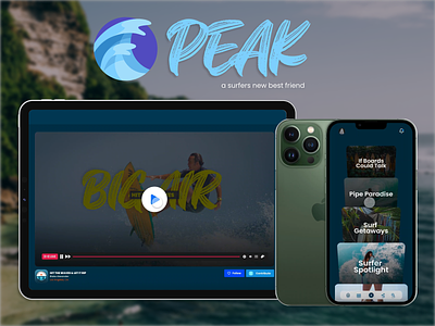 PEAK A Surfer's New Best Friend adobe adobexd app graphic design surfing ui uidesign