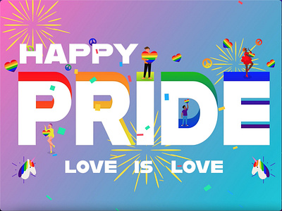 HAPPY PRIDE!!!! adobexd animation design graphic design motion graphics ui