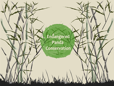 Panda Logo bamboo dailylogochallenge dailylogochallengeday3 design green illustration illustrator logo panda watercolor effect