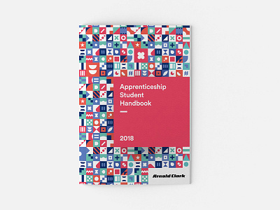 Apprenticeships Prospectus brochure colours cover geometric pattern prospectus squares