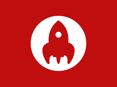 Rocket branding logo red rocket spaceship