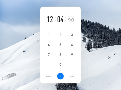 Daily UI 014 app clock countdown countdown timer mobile mobile app numbers timer