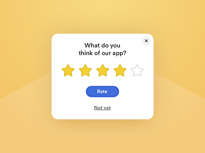 Daily UI 016 daily ui daily ui 016 interface overlay pop up rating stars