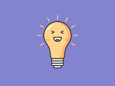 Light Bulb bulb face faces icon illustration light lightbulb lightbulbs spark vector